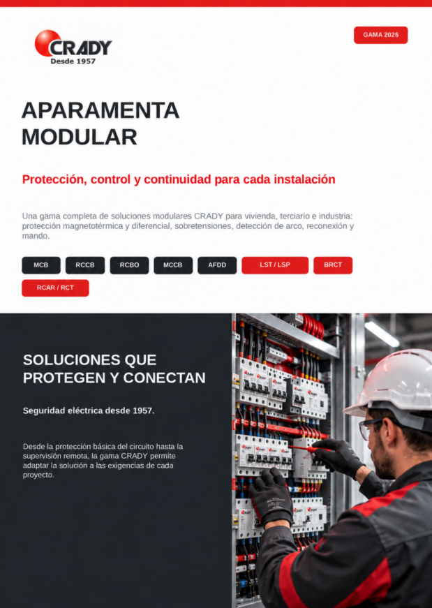 Gama completa de soluciones modulares CRADY para vivienda, terciario e industria